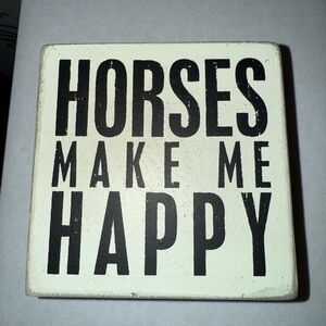 Primitives by Kathy Black and Cream Horse Sign